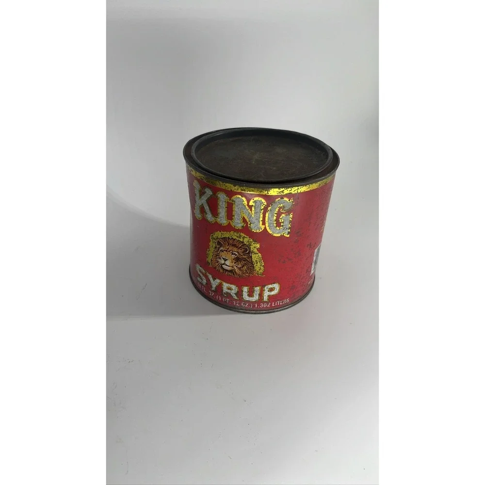 Old KING SYRUP LION Tin Baltimore MD 44‎ oz